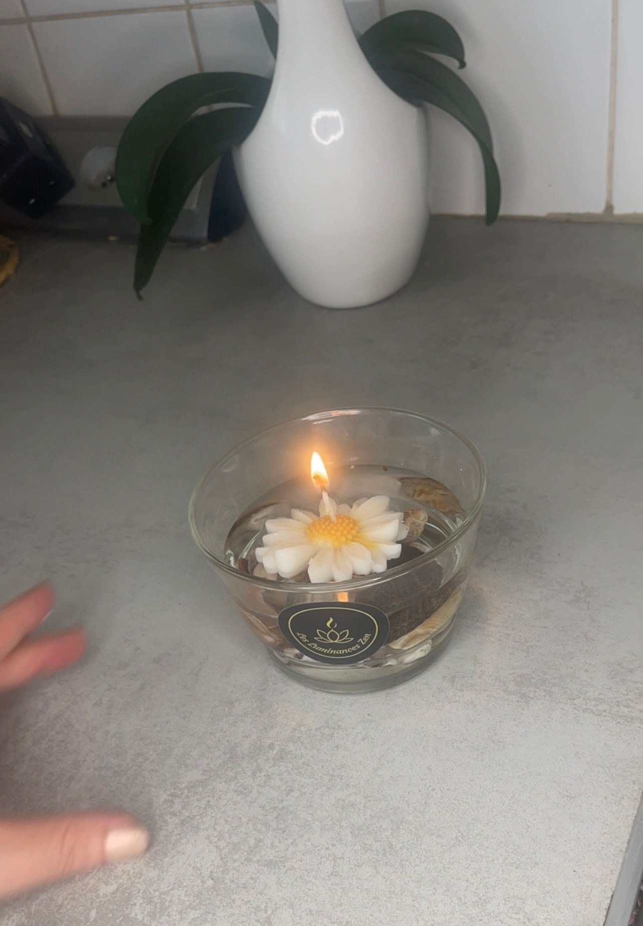 Marguerite Lumineuse (bougie flottante)