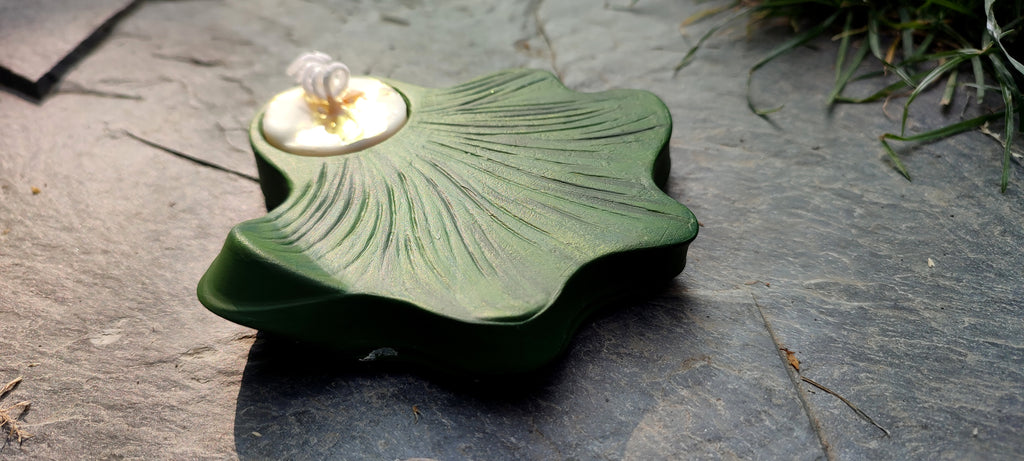 Porte bougie Ginko Feuille de lumière – Élégance naturelle – Support poétique